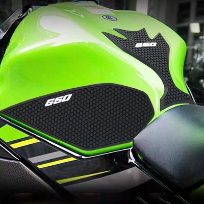 Motorcycle Tank Pad Anti-Slip Protective Sticker Side Tank Pad Traction Pad for Kawasaki Ninja 650/Z650 (2017-2024) (Set of 3)