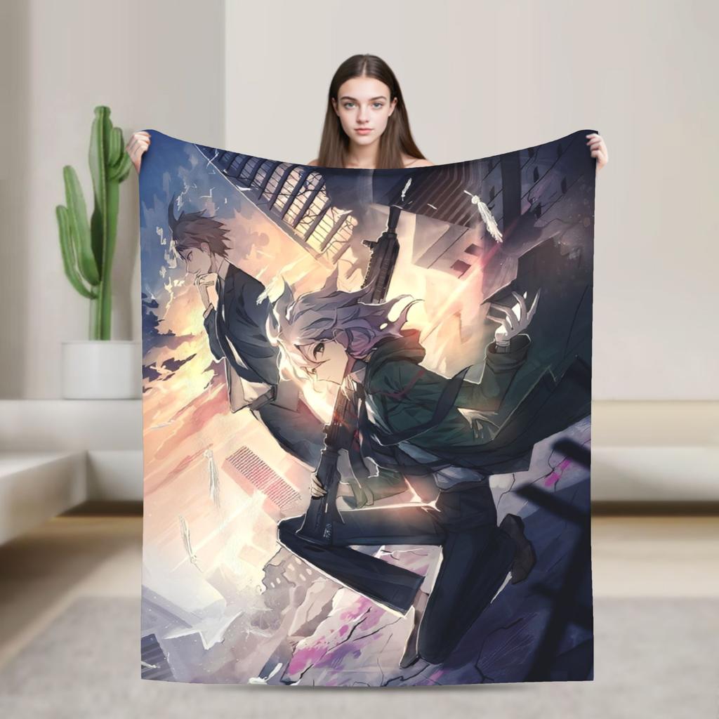 Danganronpa Nagito Komaeda Flannel Blankets Game Anime Novelty Throw Blanket for Home 125*100cm Warm