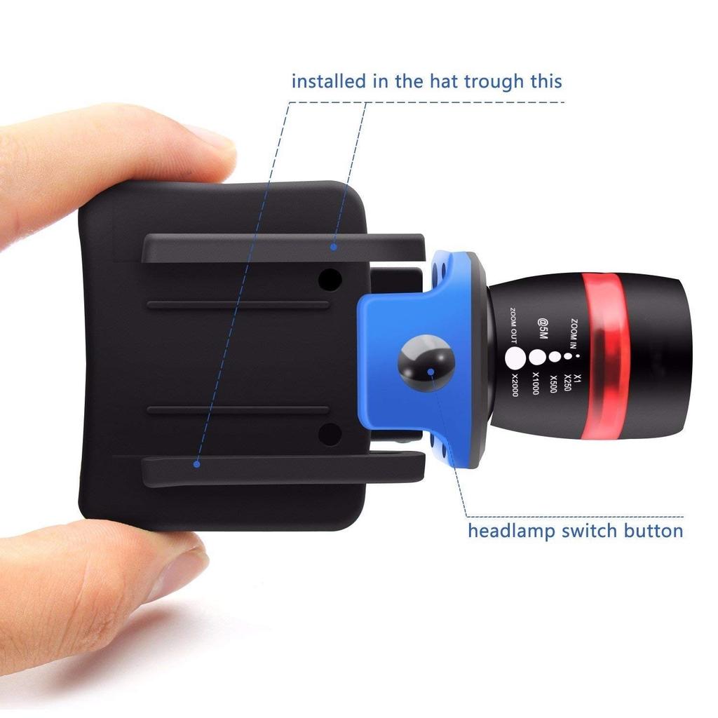 Outdoor Focusing Cap Lamp Strong Light Distant Fishing Led Camping Hunting Bicycle Lamp Cap Lamp