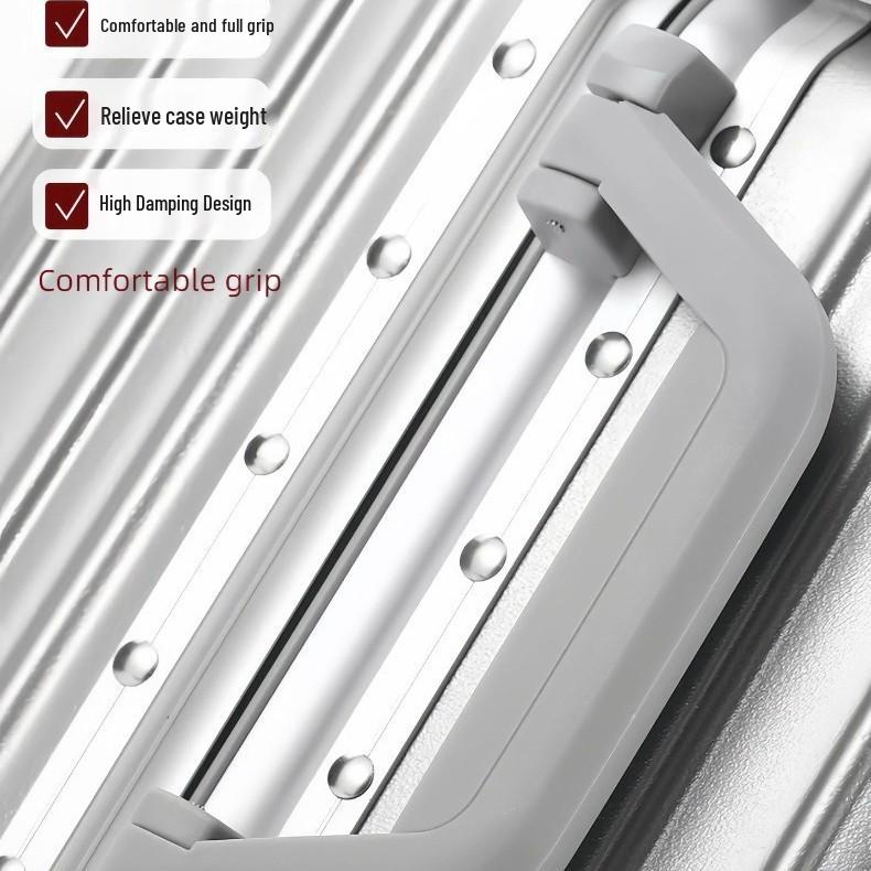 20-Inch Scratch-Resistant Aluminum Frame Suitcase with Universal Wheels - Large Capacity for Men, Women, and Students