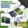 Bolsa de Golfe de Três Camadas Portátil com Zíper para Pendurar na Cintura Porta-Acessórios para Tacos de Golfe com Clipe para Fixação Fácil