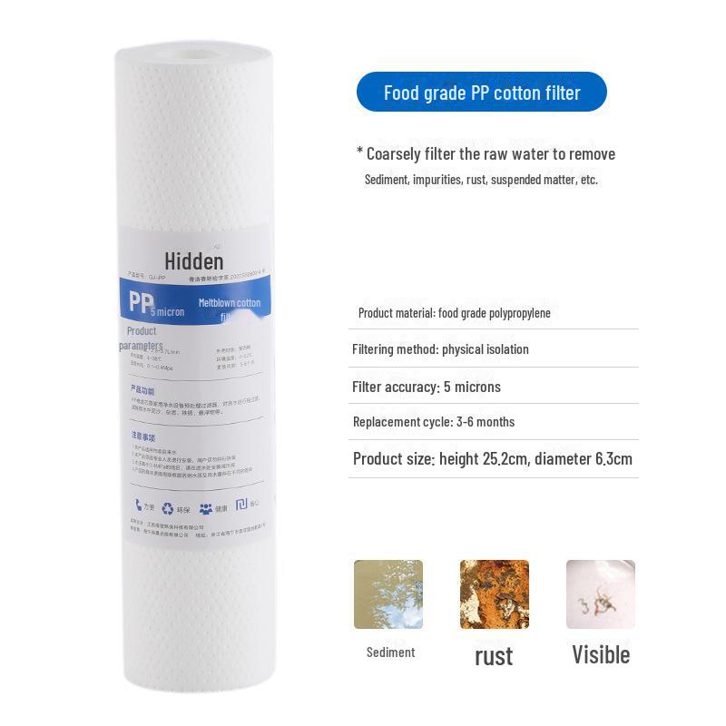 Universal 10-Inch Activated Carbon Water Purifier with 3-Stage Filter