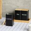 Bamboo Lid Tin Box for Sugar, Tea, and Coffee In Minimalist Style