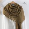 Sciarpa da donna in cotone lino seta - Per tutte le stagioni, colore unito, versatile foulard per testa e parasole