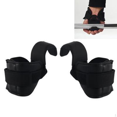 2x Ganchos de levantamento de peso Alças de pulso Suporte de levantamento de peso para barra de pull up de fitness