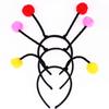 Cute Cartoon Bee Pompom Antenna Hair Hoop Woman Hot Girls Makeup Headband for Children Day Cosplay Hair Accessories