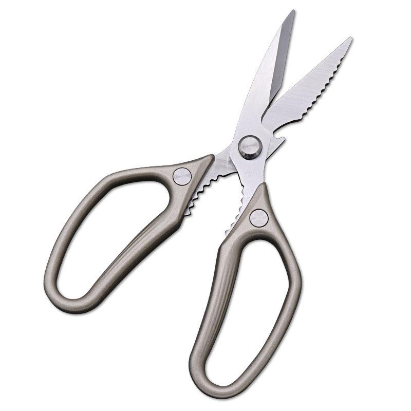 Stainless Steel Sharp Blade Aluminium Alloy Handle Vegetables Fish Chicken Bone Kitchen Scissors Household Accessories