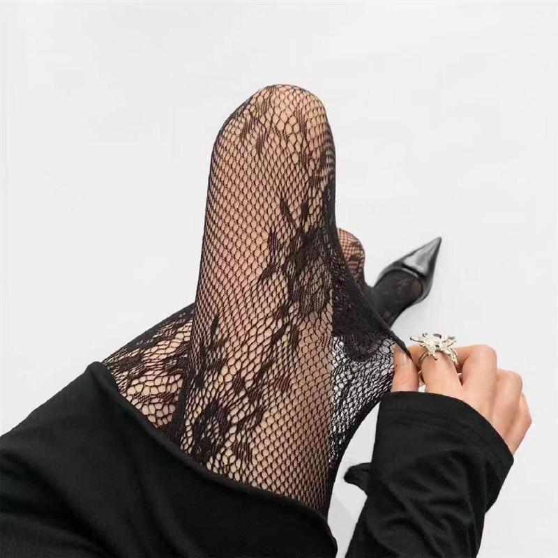 New Tights Women Sexy Lace Floral Thigh High Stockings Pantyhose Lingerie Hosiery Mesh Fishnet Stockings Women Tights