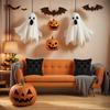 Halloween Cat Throw Pillow Cover Washable Plush Jacquard Pillowcase Reusable Embroidered Throw Cushion Covers Home Decorations