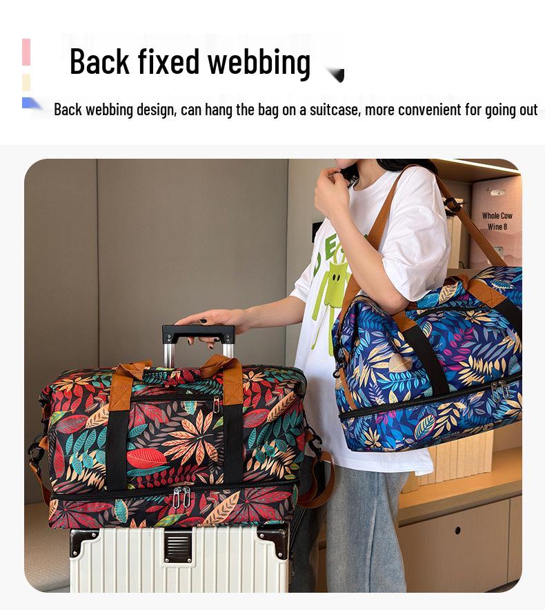 Women's Street Trend Sports & Yoga Bag - Large Capacity Travel Bag with Wet & Dry Separation, Logo Printable, Shoulder Carry