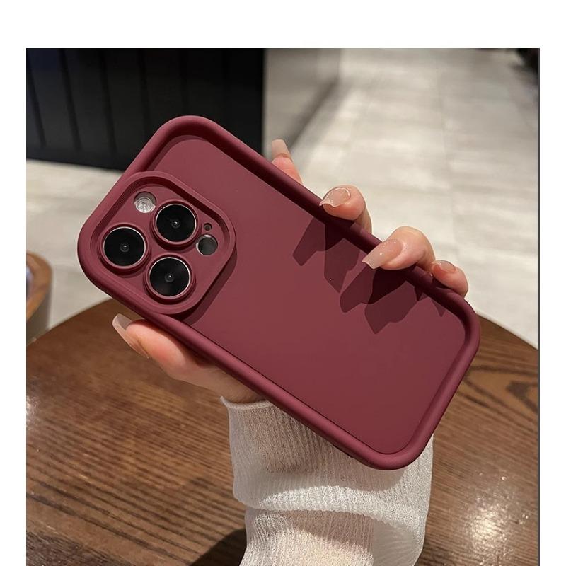 Suitable for Samsung S25 Ultra Mobile Phone Case S24FE Matte S23 Full Inclusive S22Plus Solid Color Silicone Protective Case