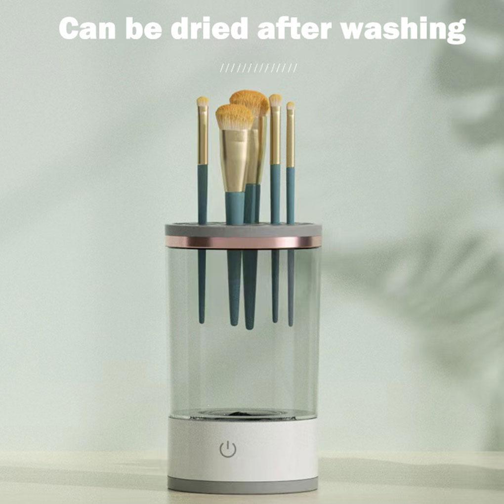 Electric Makeup Brush Cleaner Fast Cleaning And Drying Transparent Body For Easy Monitoring