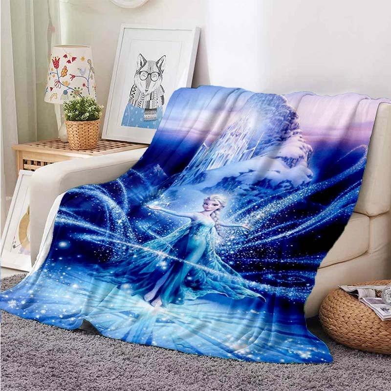 Disney Frozen Princess Flannel Blanket for Beds Hiking Picnic Fashionable Bedspread Throw Blanket
