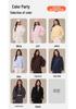Women's Oreo Fleece Sports Jacket: Double-Sided, Velvet Thickened, Stand Collar, Loose Fit for Autumn/Winter Fitness & Casual Wear.