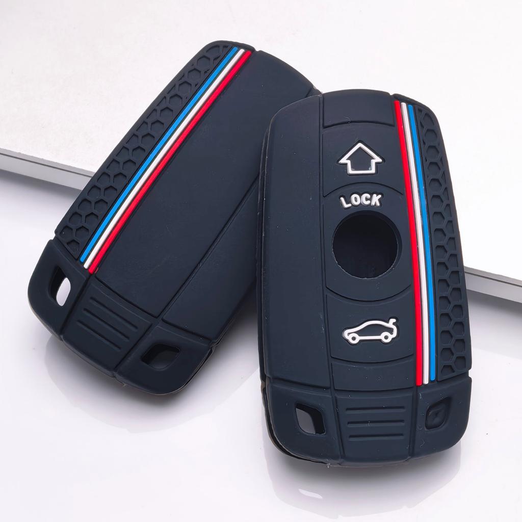 Key Fob Cover for BMW X1 X3 X5 Z4 E90 E91 E92 E60 Anti-Scratch Guard Shockproof Protection Soft Grip Texture Responsive Button Touch