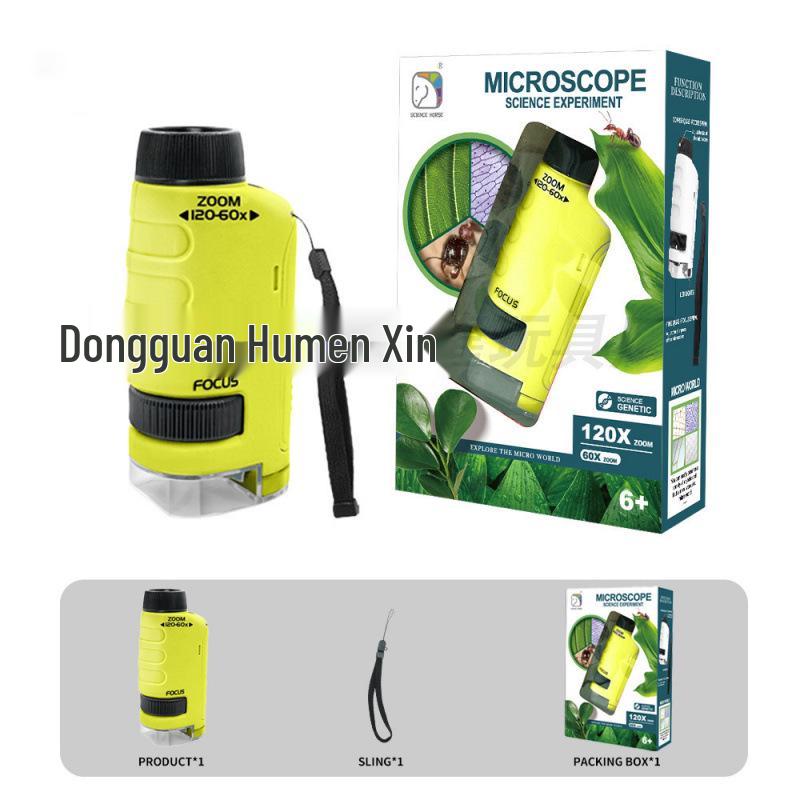 Portable HD Children's Microscope: Educational Science Experiment Set for Elementary Students