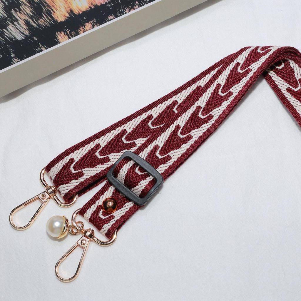 İnci Detaylı Retro Ok Ayarlanabilir Geniş Omuz Askısı - Modaya Uygun ve Çok Yönlü Çanta Aksesuarı