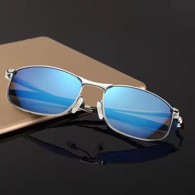 Niet-gepolariseerde Zonnebril voor Heren/Dames voor Achteruitkijkspiegel Metalen Frame Rechthoekige Zonnebril