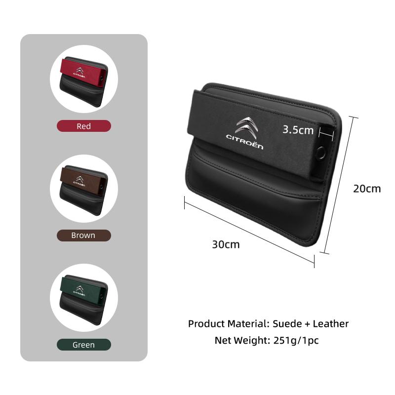 Autositz-Spalt-Aufbewahrungsbox Wildleder für Citroen C4 C3 C5 C1 C2 Berlingo Celysee Cactus Picasso Aircross Saxo Grand alc256