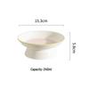 Ceramic Cat and Dog Food Bowl: Anti-Knockover, Large Diameter, Water/Rice/Pet Bowl, Oblique Design