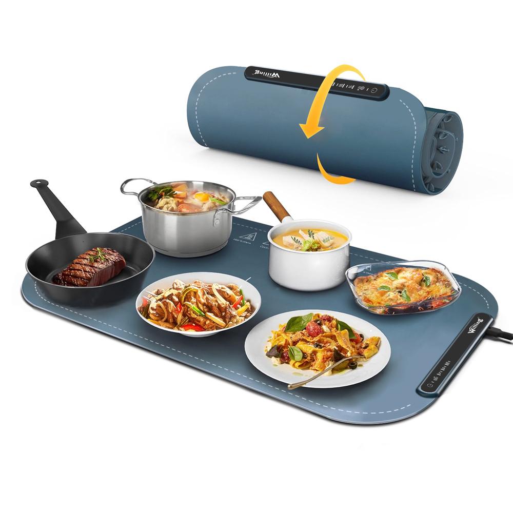 Willing BW614 Electric Warming Tray, 250W Power, 3 Temp Setting, Easy To Clean with Nano-Material, Auto Shut-Off, Blue