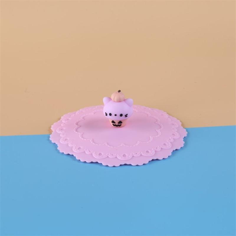 Creative Silicone Butterfly Lid, Transparent Lace Cup Lid, Dust-proof Silicone Lid