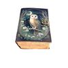 Handmade Owl Leather Journal 5×7” | Moonlit Forest Diary with 200 Deckle-Edge Pages | Vintage Lock Notebook