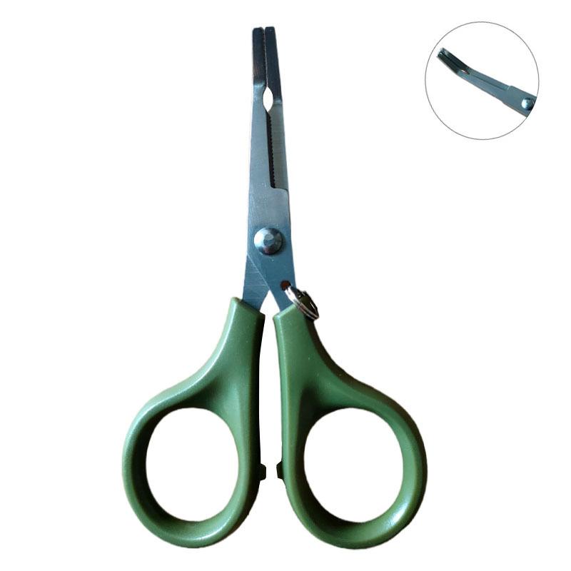 

Инструмент для резки лески Dyneema PE из нержавеющей стали, изогнутый, прямой, плоский крючок, ножницы для рыбалки Eagle Head с зазубренными зубцами