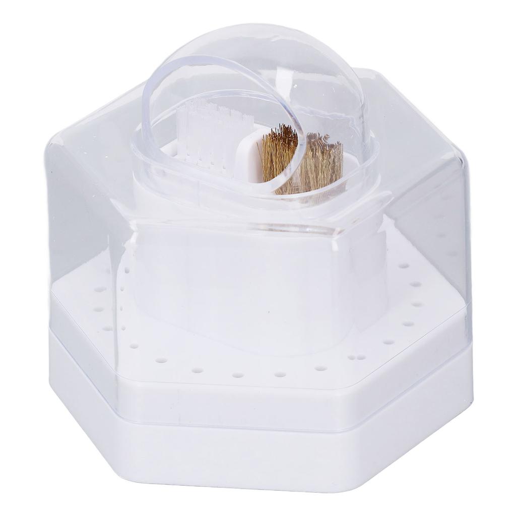 Nail Drill Bits Cleaning Brush Case 24 Holes Multifunctional Nail Drill Bits Stand Display Storage