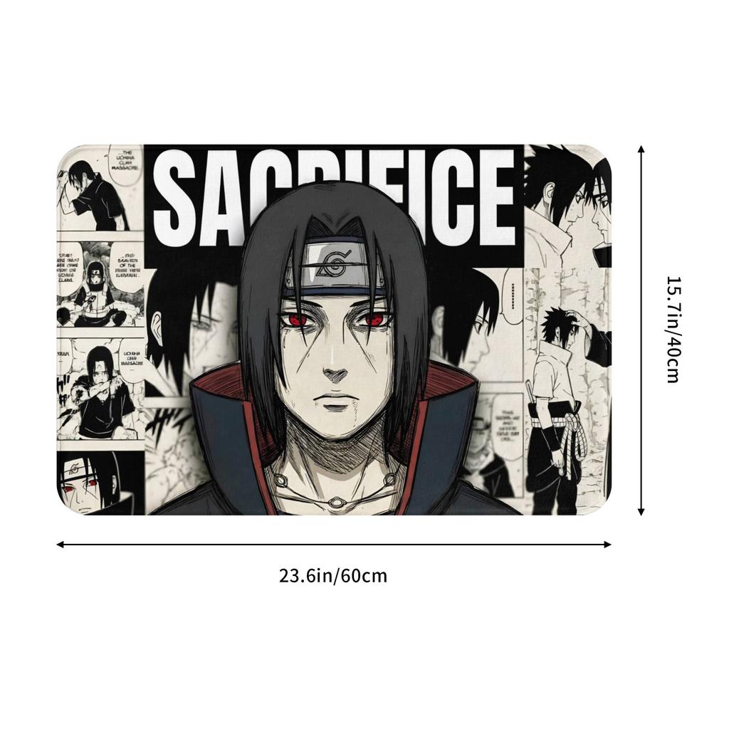 Anime Narutos Itachi Uchiha Doormat Anti-Slip Entrance Bath Kitchen Door Floor Mat  Toilet Rug Carpet Footpad
