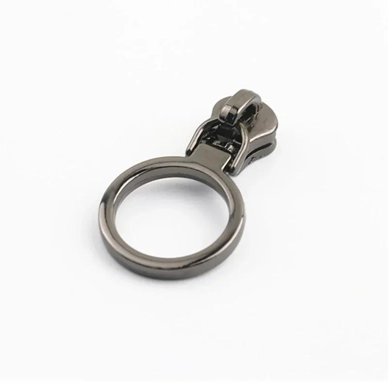 5/10/20Pcs Meetee 5# Zipper Slider for Metal Zips Handbag Purse Zippers Puller Head Jacket Replace Zip Closure Repair Accessory