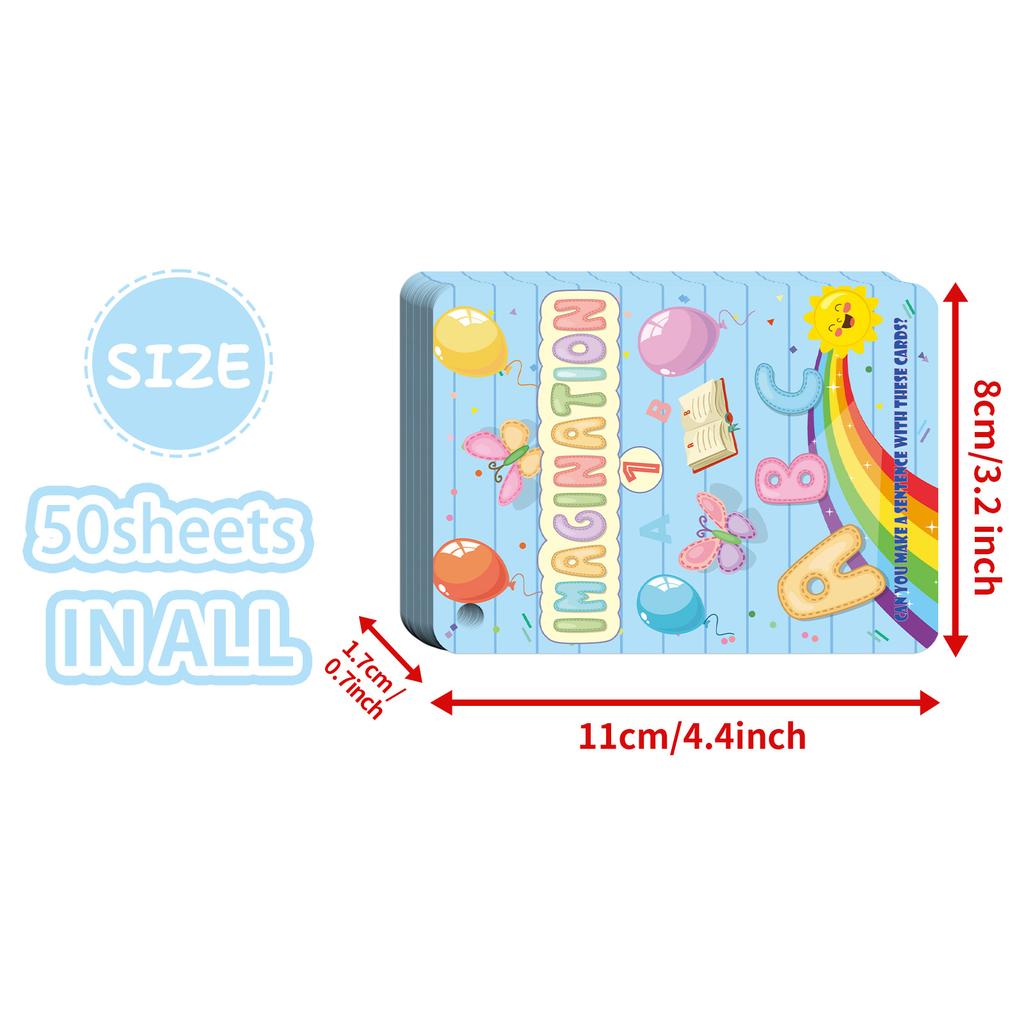50 Education Cards, Baby Early Education, Personal Interaction Training, Children'S Imagination Learning Card