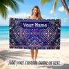 Neon Colorful Theme Soft Beach Towel Personalized Custom Name Text Towel Portable for Beach Pool Travel