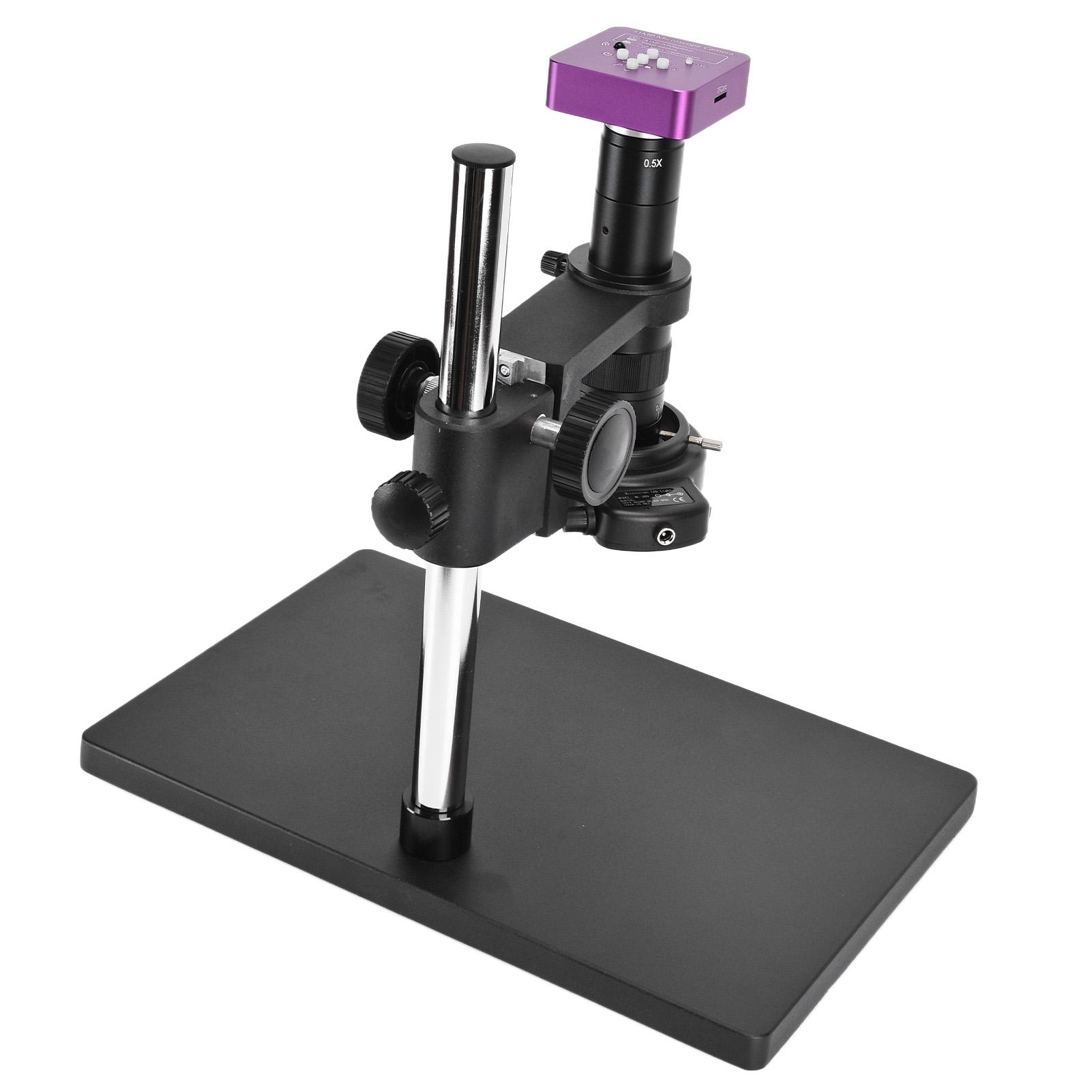 

51MP Digital Video Microscope Camera with 180X CLens 144LED Ring Light Stand Bracket for Repairing 5060HZ
