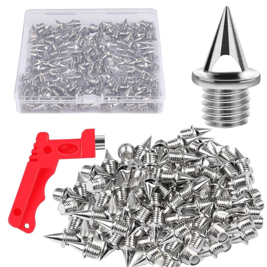 1/4inch Stainless Steel Track and Cross Spikes Golf Shoe Spikes with Spike , Replacement Spikes for Sprint Sports Short Running Track Shoes