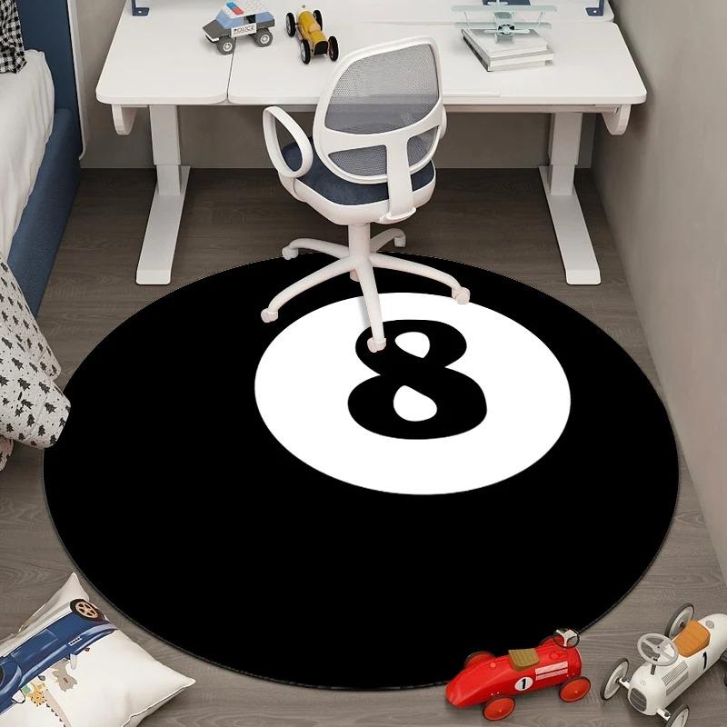 

Sports Ball Pattern Carpet Football Basketball Rug ALL STARS Mat Circular Floor Mat for Home Decoration Bedroom Study Room Mat 40x40cm