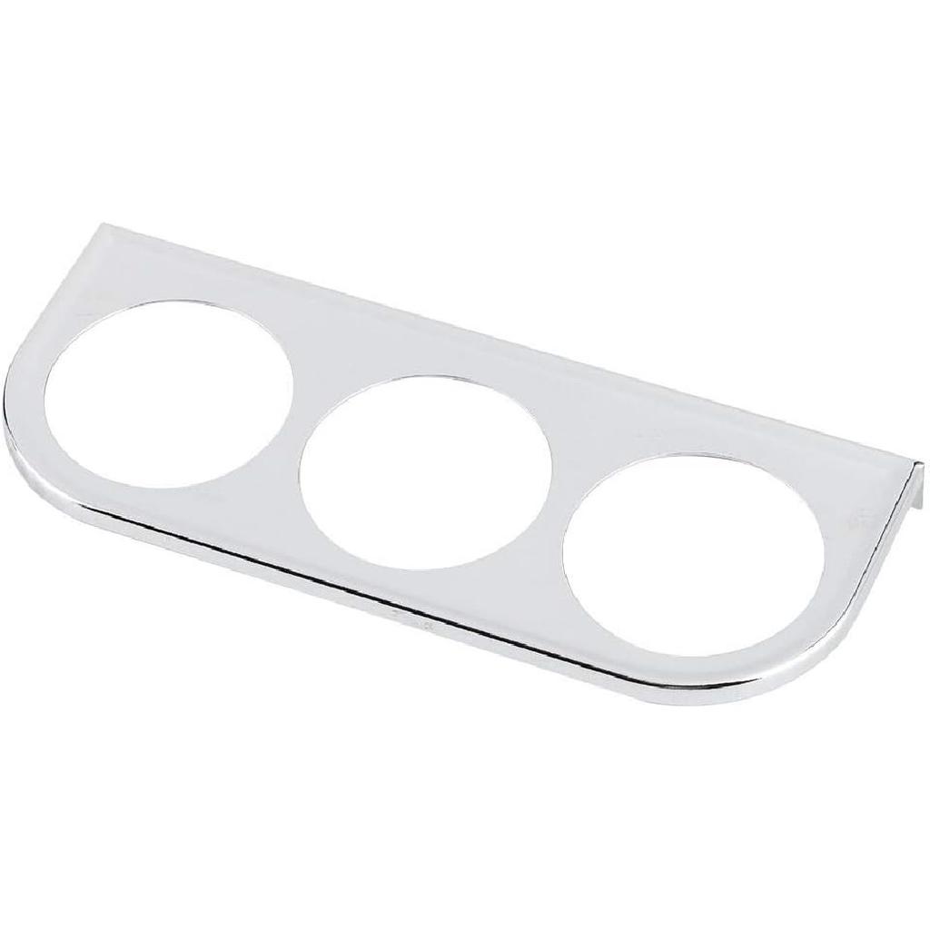 Gauge Holder,52mm/2in 3-Hole Triple Instrument Panel Shell Gauge Mounting Bracket Car Dashboard Meter Iron Holder(Silver) Gauge Bracket