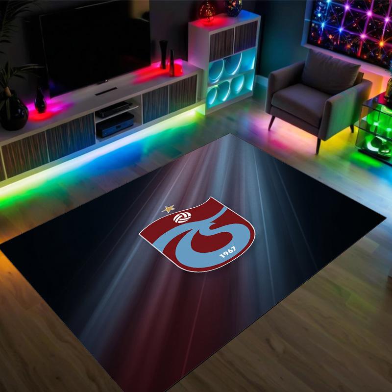 Trabzonspor FC Design Crystal Velvet Carpet Cozy Non?Slip Printed Rug For Bedroom Living Room Entrance