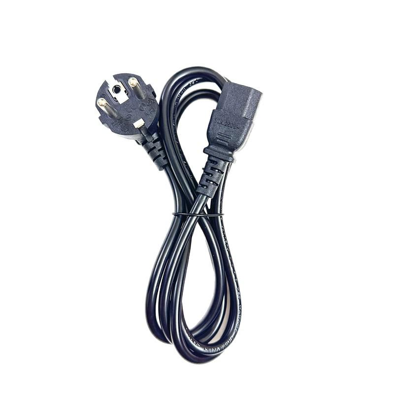 European 3-Pin AC Power Cord with Figure-8 Connector for Computers, Printers, and Beauty Devices