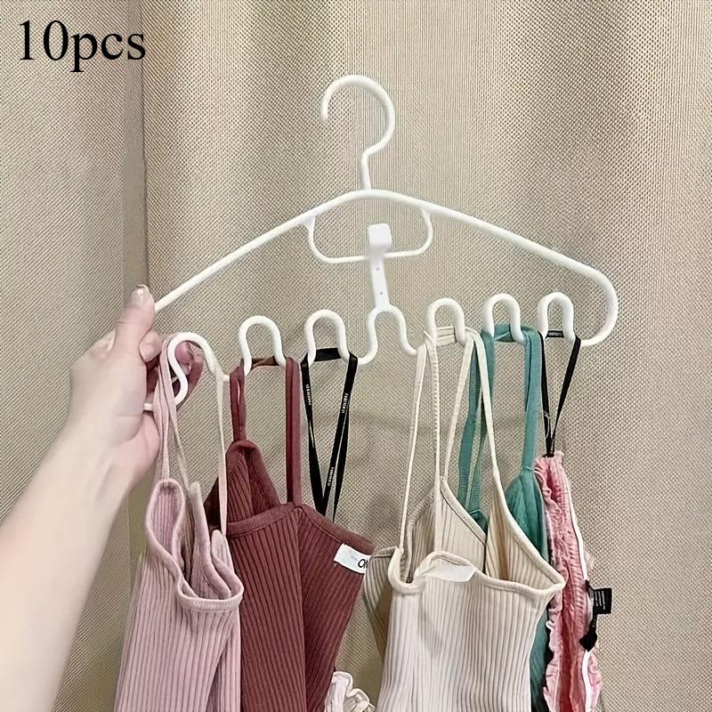 

10pcs Wave Design Plastic Clothes Hanger Space-Saving Scarf Accessory Organizer Bedroom Laundry Closet Organization Home Storage