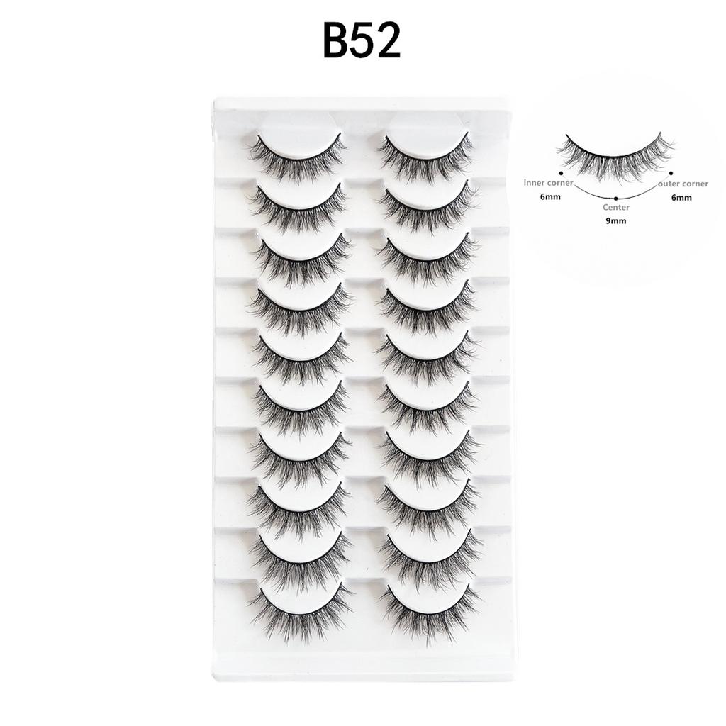 Messy Fried Hair Artificial Imitation Mink Eyelashes False Eyelashes Faux Mink Eyelashes Ten Pairs