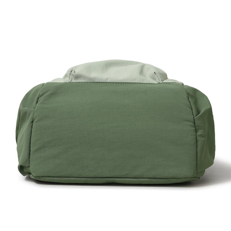 Colorblock Nylon Schulrucksack mit Reißverschlusstasche vorne Lässiger Leichter Tagesrucksack für den täglichen Gebrauch