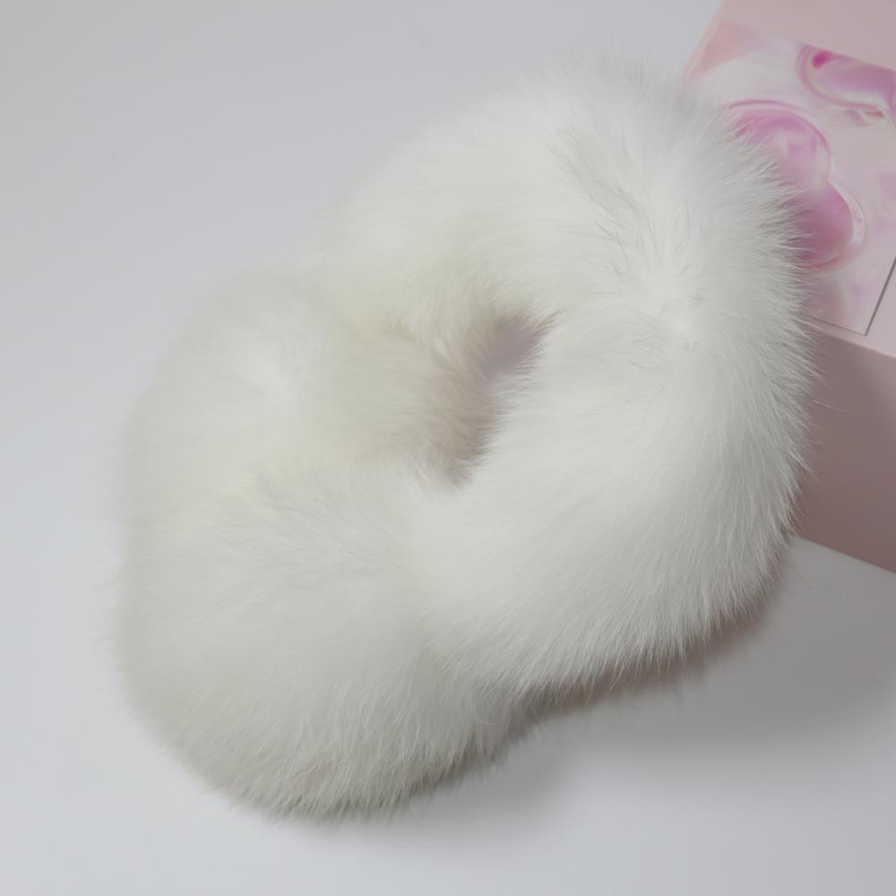 New Real Fox Fur Earmuffs For Winter Women Warm Natural Raccoon Fur Earmuffs Girls Ear Warmer Genuine Fur Scarves Plush Ear Muff