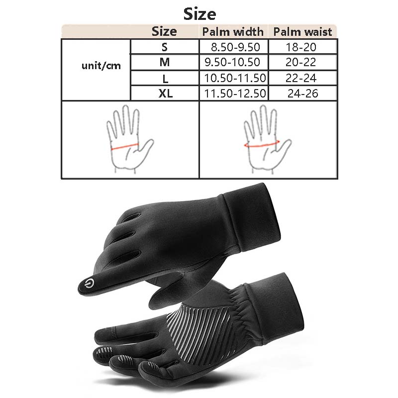 Autumn and winter warm gloves, cycling gloves, men's and women's windproof and non-slip gloves, running and outdoor sports glove