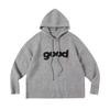 Women's Autumn/Winter 2024 Grey Knit Hoodie: Lazy Style, Loose Fit, Slimming Design