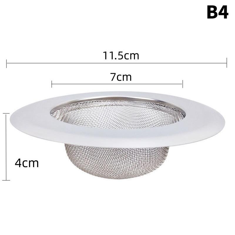 1Pcs Kitchen Sink Filter Stainless Steel Mesh Sink Strainer Filter Bathroom Sink Strainer Drain Hole Filter Trap Waste Screen