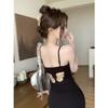 Sweet and Spicy Skirt Waist Sexy Halter Butterfly Suspender Dress Women's Summer Small Temperament Hip-wrapped Short Skirt