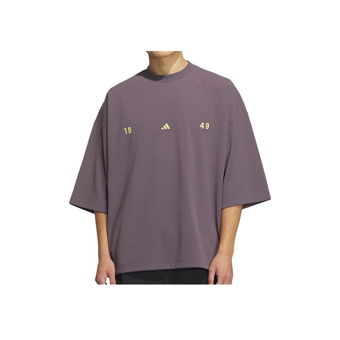 

Adidas SS25 Мода Спорт Кэжуал Быстросохнущая Футболка с Коротким Рукавом Мужская Топы Фиолетовая JL6068 L