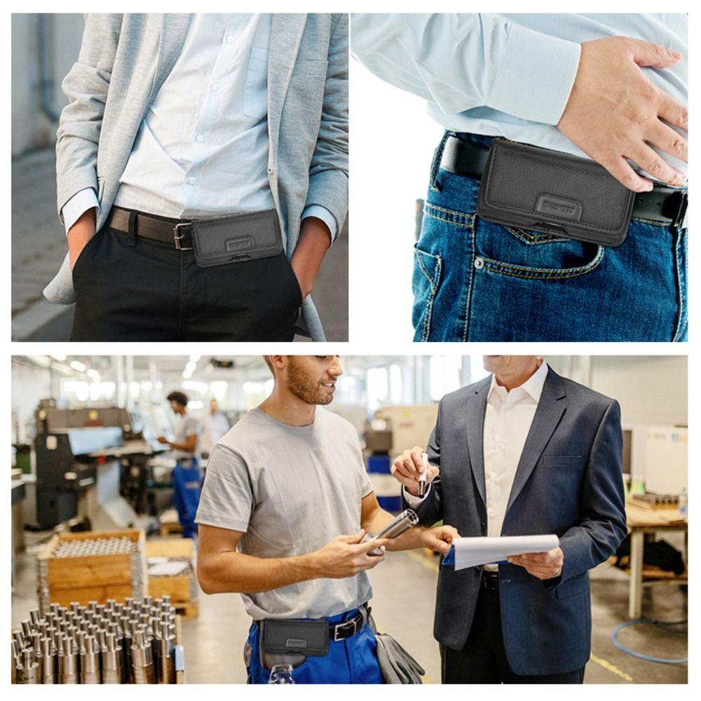 With Belt Loop Mobile Phone Waist Bag Vertical Wear-resisting Nylon Cell Phone Belt Clip Attached Durable