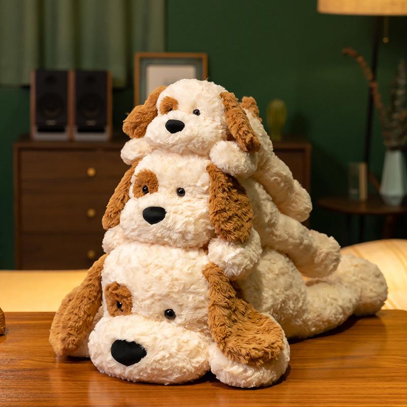 Soft Dog Throw Pillow Plush Toy Doll Teddy Dog Doll Children's Company Soothing Doll